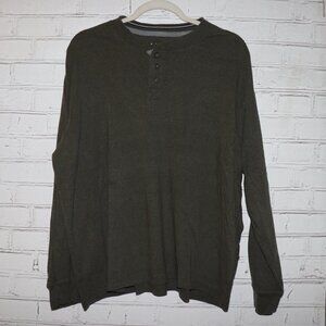 Men's Basic Editions Heather Green Long sleeve shirt size XL